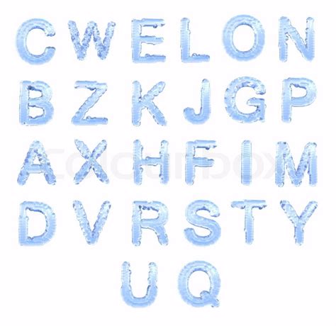 Ice font | Stock Photo | Colourbox