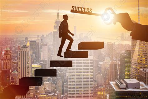 Businessman climbing the career ladder of success - stock photo 484831 | Crushpixel