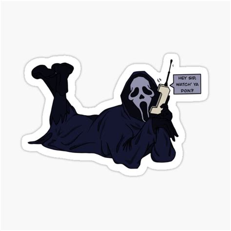 "Ghostface Phone Call" Sticker for Sale by solartd | Redbubble