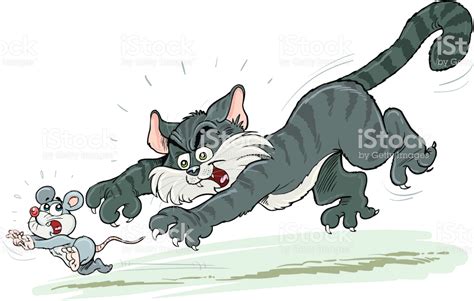 Cat Chasing Mouse Drawing