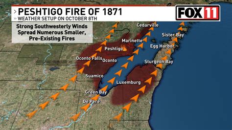 Weather leading up to Peshtigo Fire of 1871 was ideal fire weather
