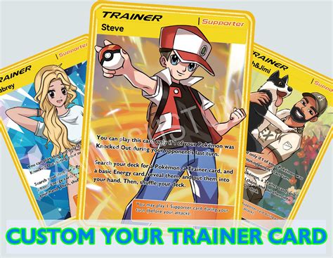 Custom Pokemon Card Personalized Pokemon Card Metal Gold - Etsy