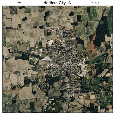 Aerial Photography Map of Hartford City, IN Indiana