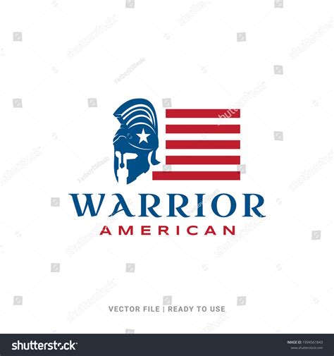 American Spartan Flag Logo Icon Designs Stock Vector (Royalty Free ...