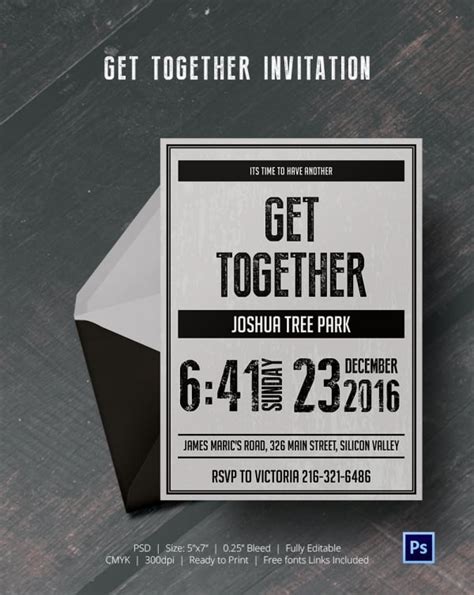 Get Together Invitation Template - 25+ Free PSD, PDF Formats Download | Free & Premium Templates