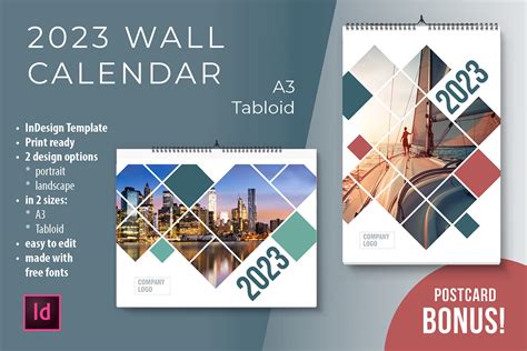 Wall CALENDAR InDesign Template 2023 on Behance