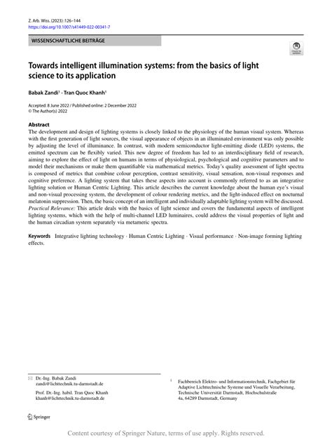 (PDF) Towards intelligent illumination systems: from the basics of ...