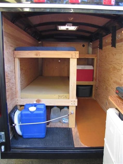 cargo trailer camping bunkbeds | Cargo trailer camper, Enclosed trailer camper, Cargo trailers