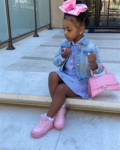 Cardi B Styles Her Daughter Kulture With Balmain Bag And Pink Bow | Fashion baby girl outfits ...