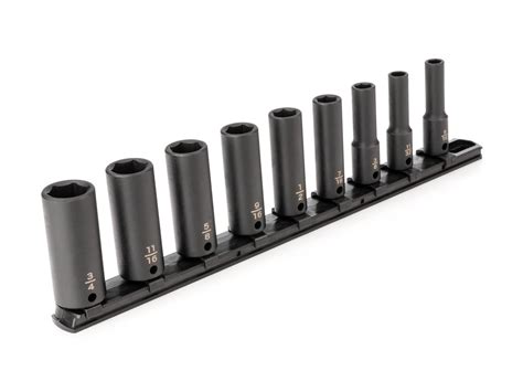 3/8 Inch Drive Deep 6-Point Impact Socket Set, 9-Piece | TEKTON | SID91101