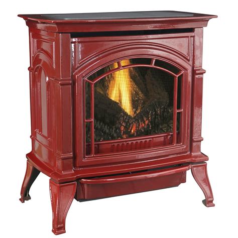 31,000 BTU Vent Free Propane Stove Red Enameled Porcelain Cast Iron - Walmart.com - Walmart.com