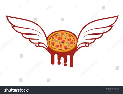 Pizza Wings Logo Template Vector Design Stock Vector (Royalty Free) 1785152378 | Shutterstock