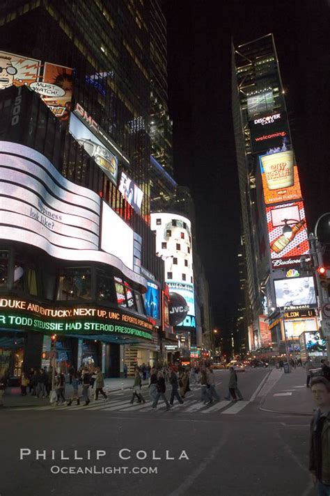 Neon lights fill Times Square at night, New York City, #11209