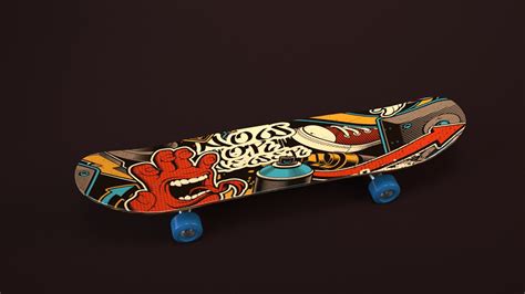 Skateboard Graffiti 3D - TurboSquid 1821755