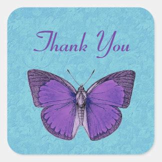 Butterfly Thank You Stickers | Zazzle