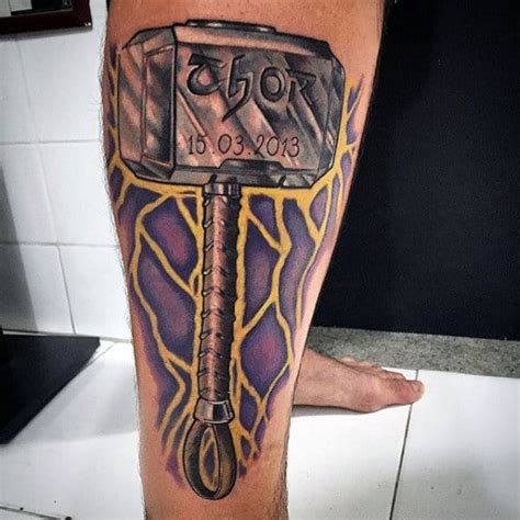 50 Hammer Tattoo Designs For Men - Manly Tool Ink Ideas