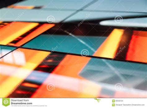 LED Floor Technology Green and Orange Pattern Stock Photo - Image of screen, blue: 66940104