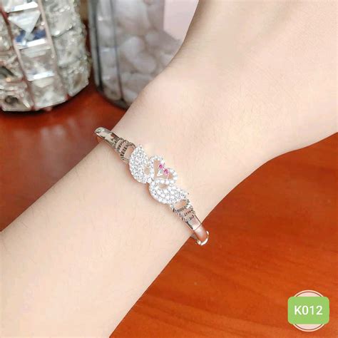 Lắc tay bạc mix thiên nga đôi – Khải Nguyên Jewelry