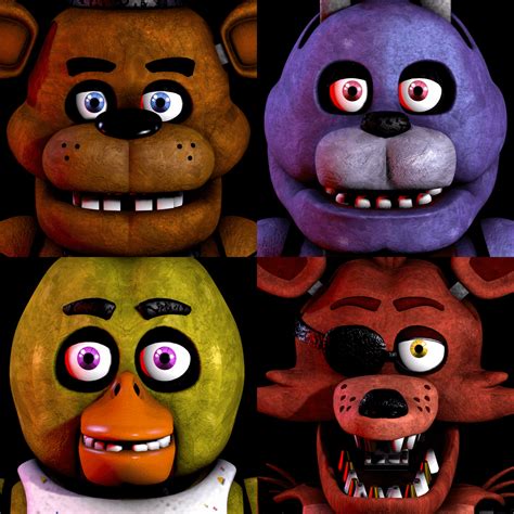 [SFM] FNaF 1 Icon, but it's all main animatronics : fivenightsatfreddys