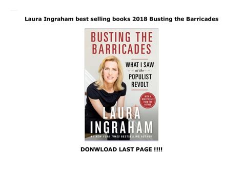 Laura Ingraham best selling books 2018 Busting the Barricades