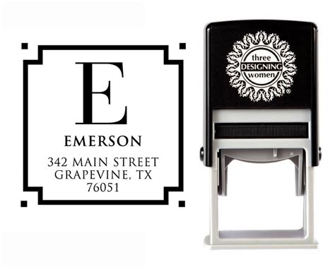 Self-Inking Personalized Monogram Address Stamp - CS3605 - Three ...