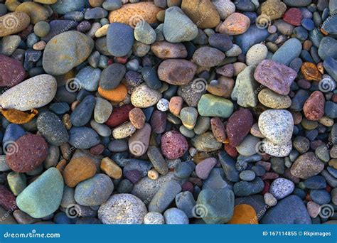 Aerial View of Colorful River Rock Pebbles Background Stock Image - Image of colors, form: 167114855