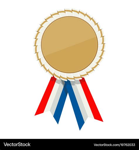 White ribbon awards template Royalty Free Vector Image