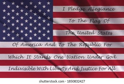 American Flag Pledge Allegiance Printed On Stock Photo 1850832427 | Shutterstock