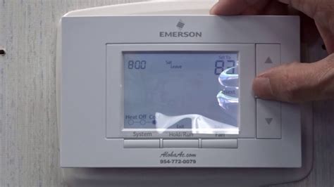 Emerson Thermostat Programming Instructions