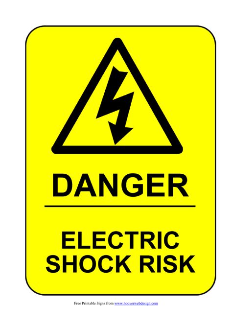 Electrical Safety Signs | Poster Template - Free Printable Safety Signs ...