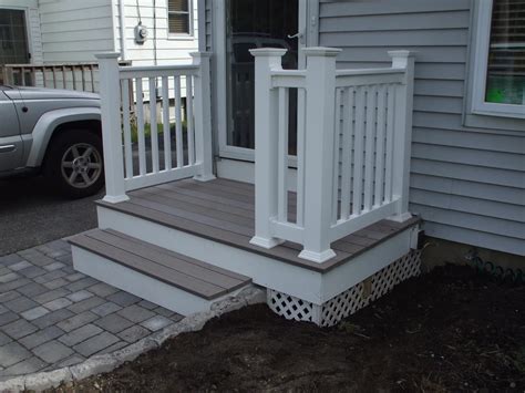 New Composite Deck and Railings | Front porch deck, Front porch railings, Porch railing designs