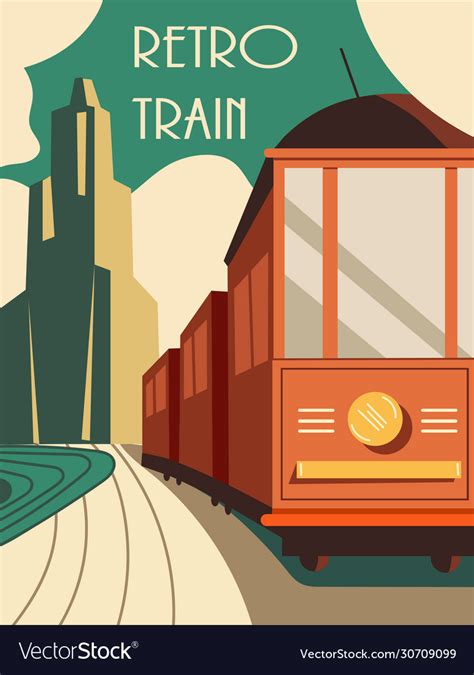 Retro Train Poster