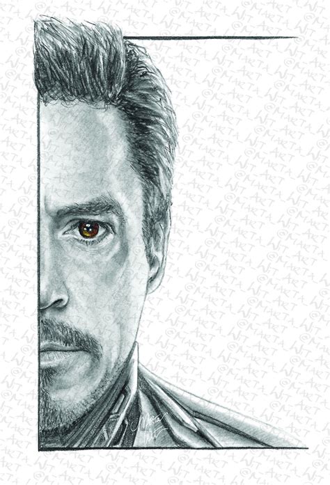 MARVEL09B Fan Art Print Tony Stark endgame - Etsy