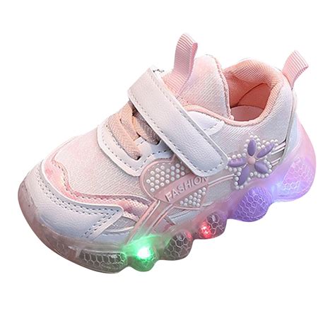 LIhncine Girls Tennis Shoes Light Up Shoes Toddler Girls Sneakers Kids ...