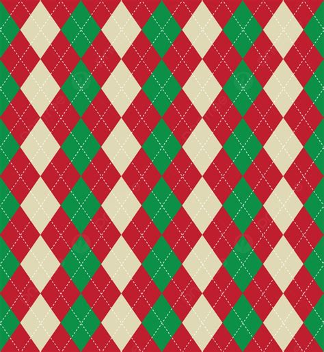 Seamless Tiled Background Of An Argyle Style Pattern Using Christmas ...