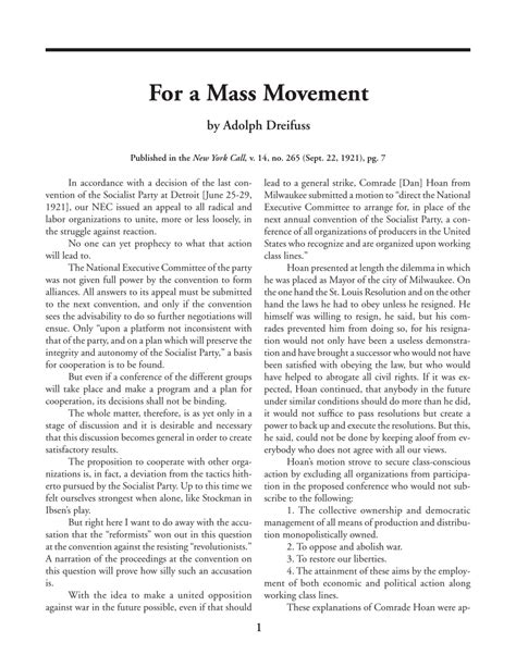 (PDF) Mass Movement