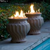 fire urns | Fire urn, Rectangular fire pit, Fire pit lighting