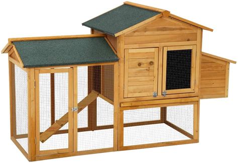 66 Inch Wood Chicken Coop Chicken House Indoor Outdoor Chicken Cage 2-4 ...