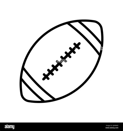 American football ball icon. Rugby ball isolated icon. Football linear ...