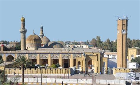 Tomb and Mosque of Imam Abu Hanifa in Baghdad, Iraq. The tomb of Abū Hanīfah and the tomb of ...