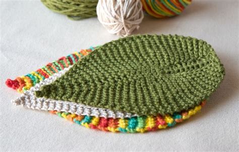 Knit Leaf | Knitting projects, Washcloth pattern, Easy knitting projects