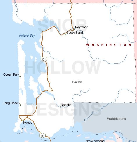 Pacific County Washington Map | Time Zones Map