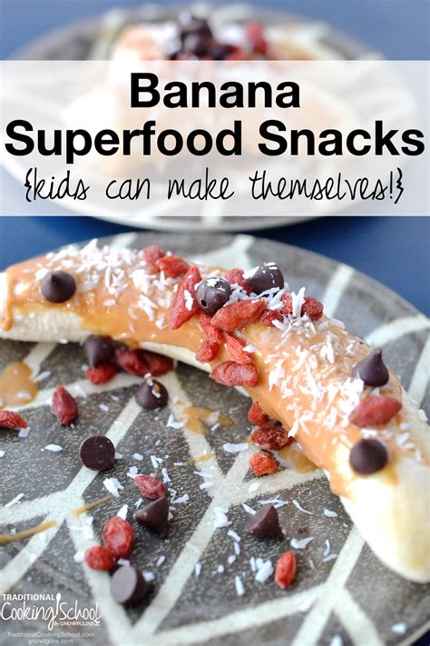 Banana Superfood Snacks {kids can make themselves!}