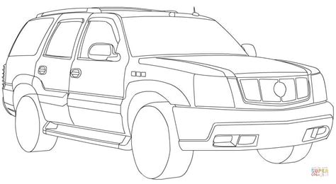 Cadillac Escalade coloring page | Free Printable Coloring Pages