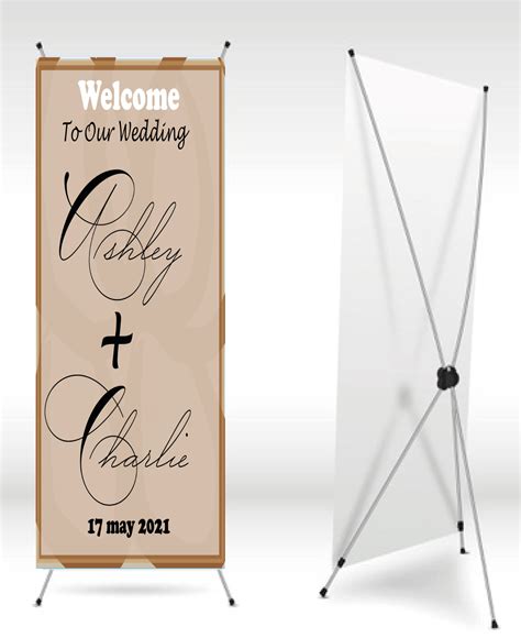 PERSONALISED ADJUSTABLE WEDDING BANNER STAND | Any Event Banner | Flex Banner - The Ordinary ...