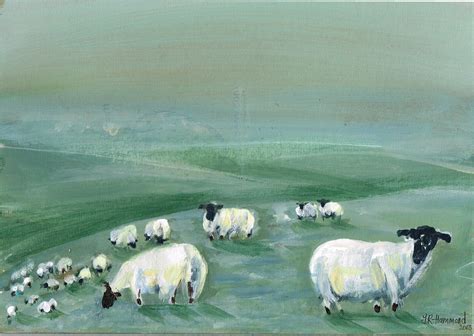 At Night I Dream of Acrylic Sheep Painting - Six (sold) – Smart Deco Style