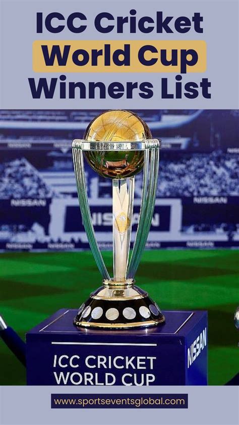 Icc cricket world cup winners list – Artofit