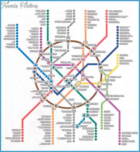 Moscow Metro Map - TravelsFinders.Com