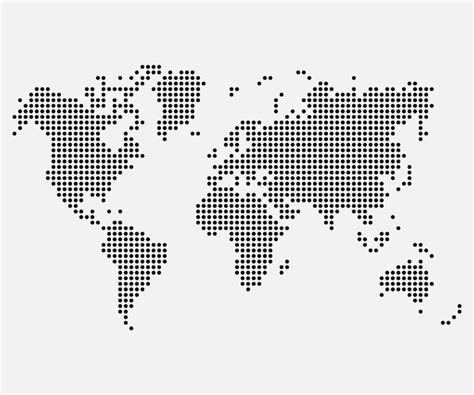 Premium Vector | Dotted map of world halftone design vector illustration