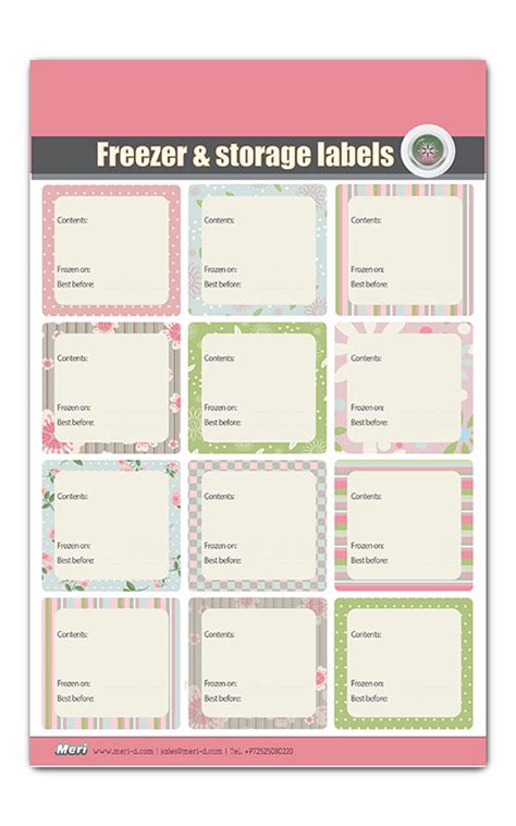 Freezer & Storage Labels Stickers • Crazy Cards by Meri Designs